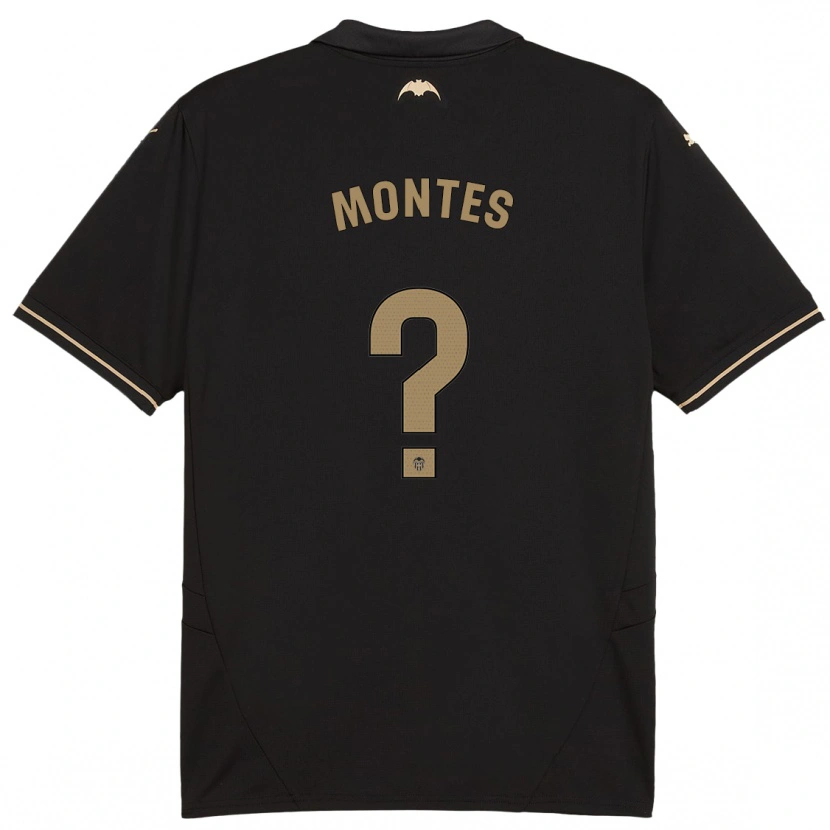 Danxen Dame Jan Montes #0 Svart Bortetrøye Drakt Trøye 2024/25 Skjorter T-Skjorte