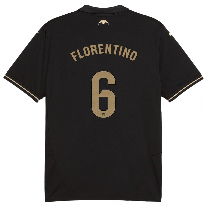 Danxen Dame Claudia Florentino #6 Svart Bortetrøye Drakt Trøye 2024/25 Skjorter T-Skjorte