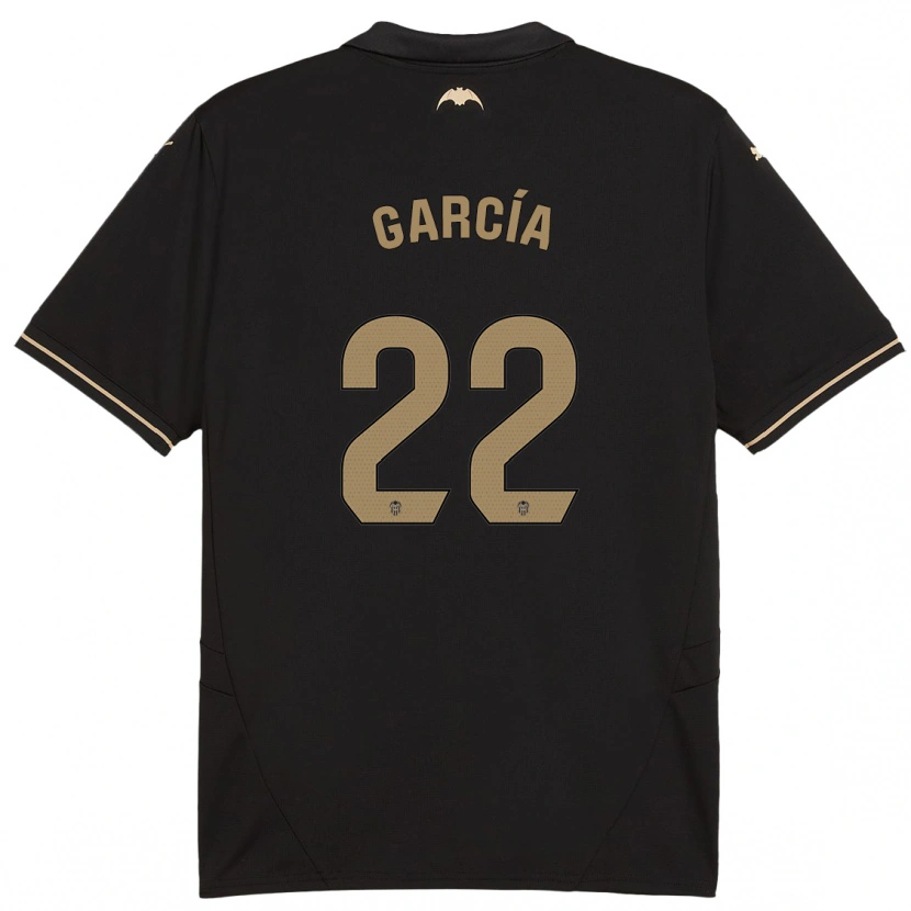 Danxen Dame Azael García #22 Svart Bortetrøye Drakt Trøye 2024/25 Skjorter T-Skjorte