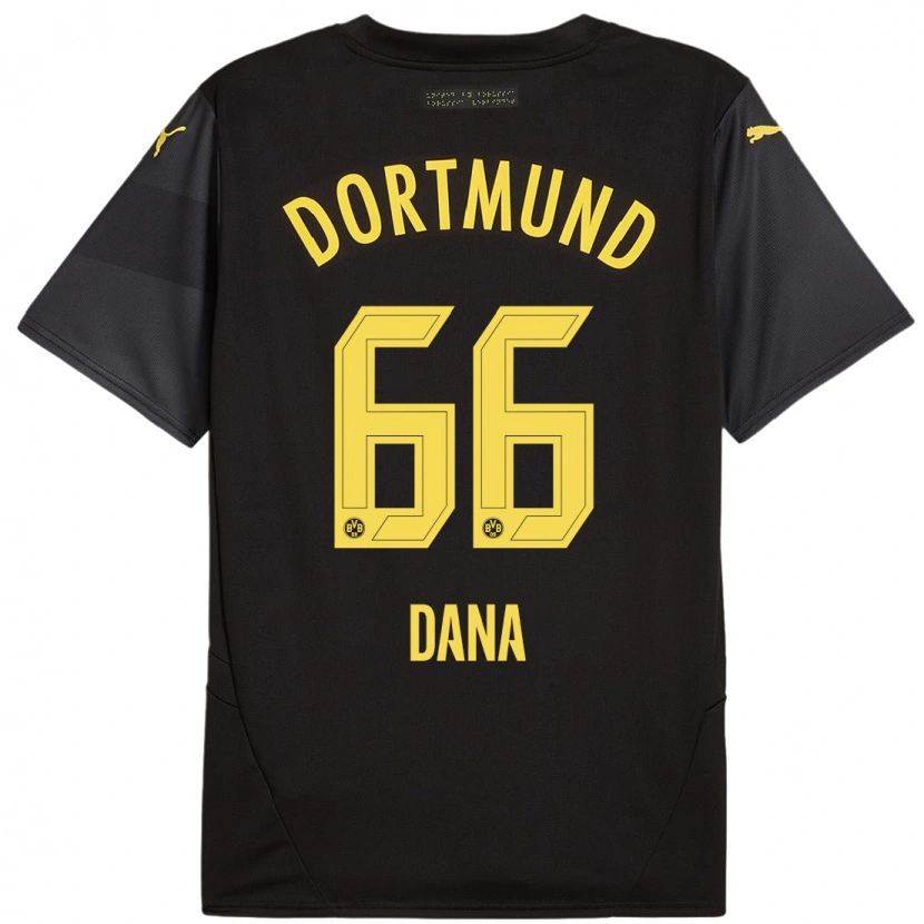 Danxen Dame Bleckmann Dana #66 Svart Gul Bortetrøye Drakt Trøye 2024/25 Skjorter T-Skjorte