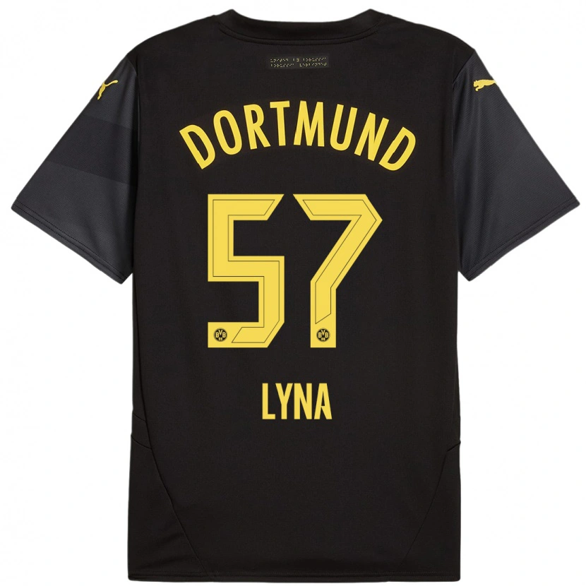 Danxen Dame Schwarz Lyna #57 Svart Gul Bortetrøye Drakt Trøye 2024/25 Skjorter T-Skjorte
