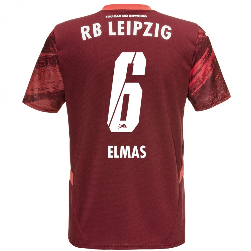 Danxen Dame Eljif Elmas #6 Burgund Bortetrøye Drakt Trøye 2024/25 Skjorter T-Skjorte