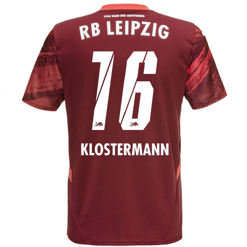 Danxen Dame Lukas Klostermann #16 Burgund Bortetrøye Drakt Trøye 2024/25 Skjorter T-Skjorte