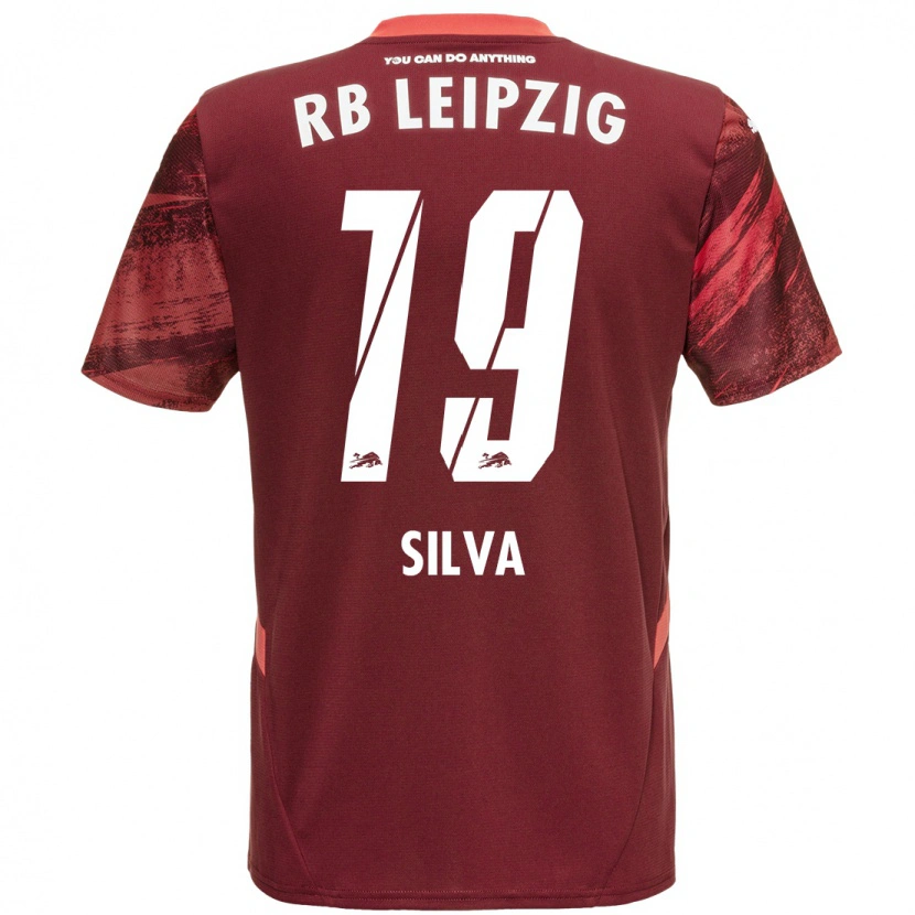 Danxen Dame André Silva #19 Burgund Bortetrøye Drakt Trøye 2024/25 Skjorter T-Skjorte