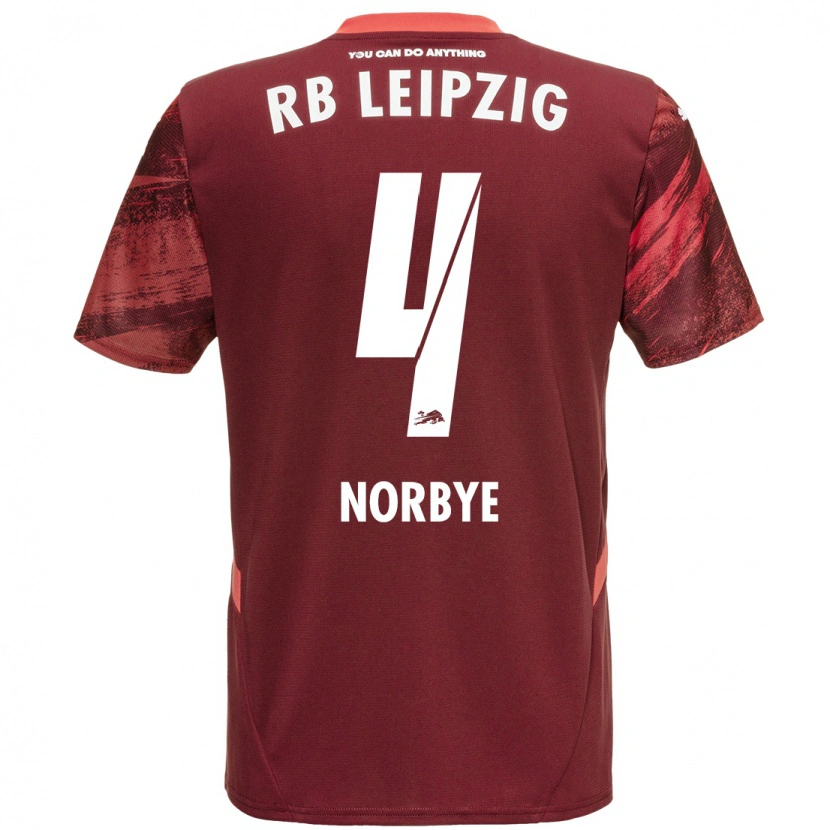 Danxen Dame Jonathan Norbye #4 Burgund Bortetrøye Drakt Trøye 2024/25 Skjorter T-Skjorte