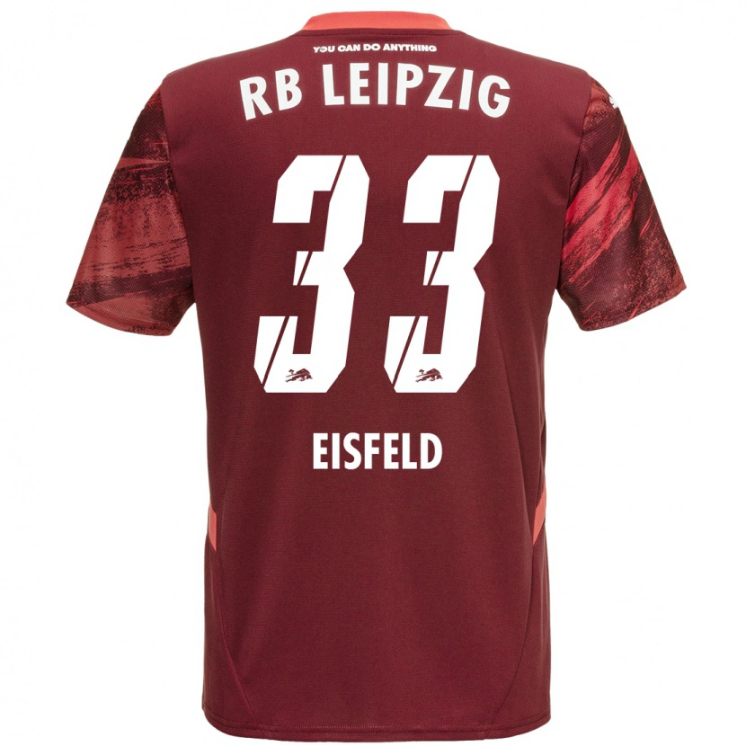 Danxen Dame Tom Eisfeld #33 Burgund Bortetrøye Drakt Trøye 2024/25 Skjorter T-Skjorte