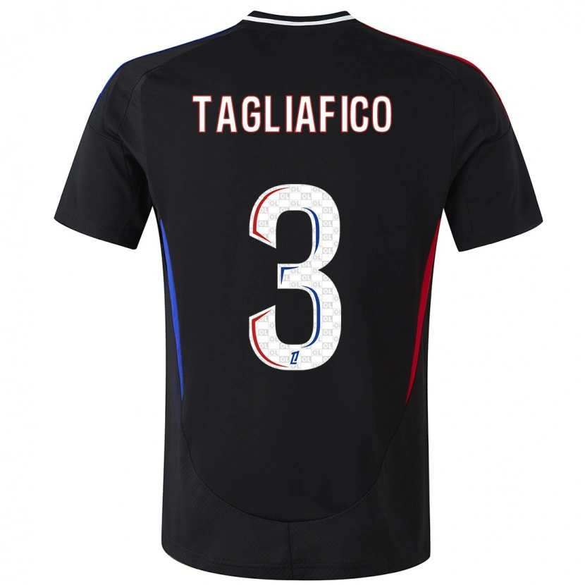 Danxen Dame Nicolás Tagliafico #3 Svart Bortetrøye Drakt Trøye 2024/25 Skjorter T-Skjorte
