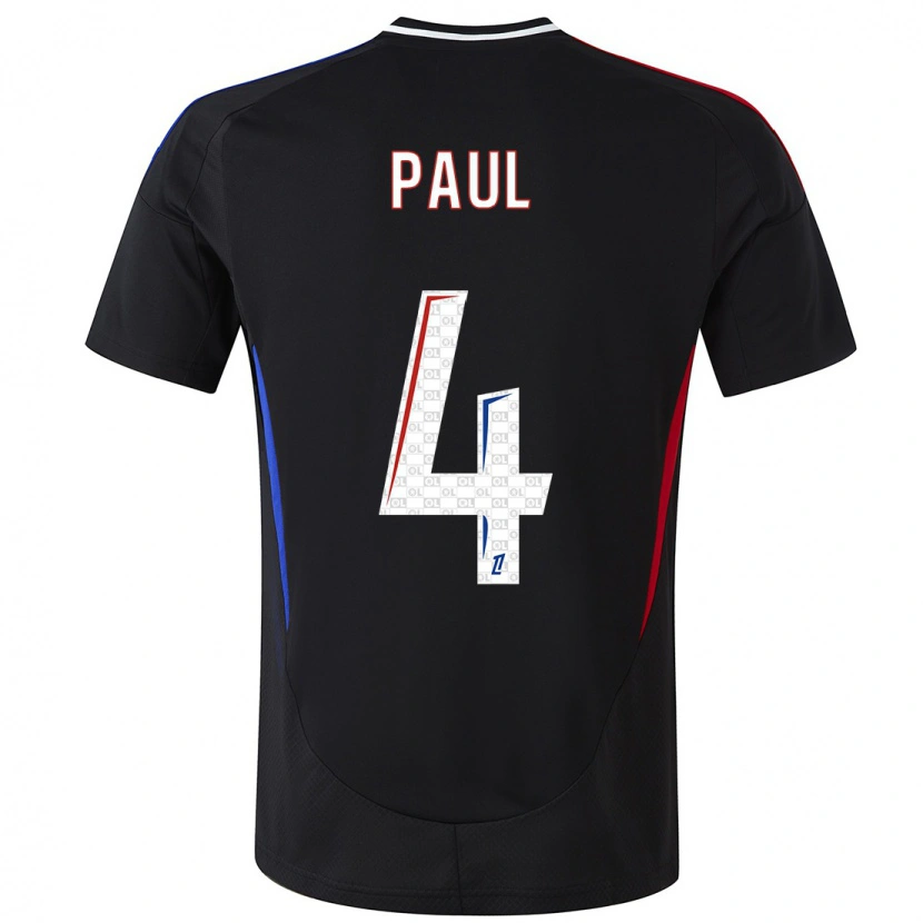 Danxen Dame Paul Akouokou #4 Svart Bortetrøye Drakt Trøye 2024/25 Skjorter T-Skjorte