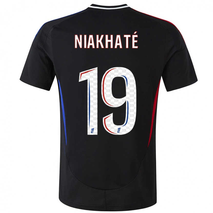 Danxen Dame Moussa Niakhaté #19 Svart Bortetrøye Drakt Trøye 2024/25 Skjorter T-Skjorte