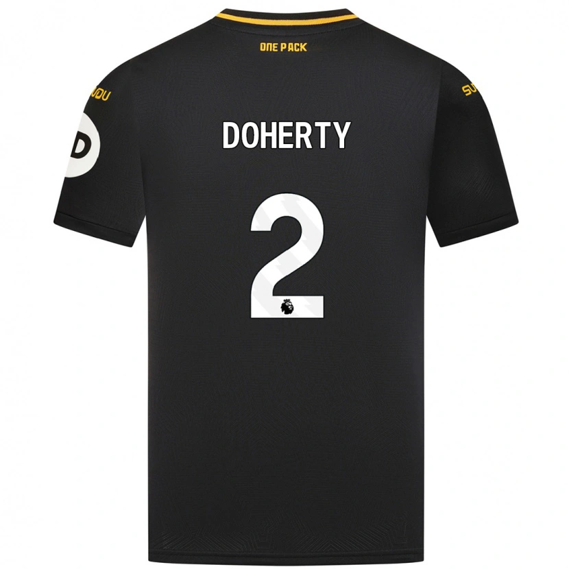 Danxen Dame Matt Doherty #2 Svart Bortetrøye Drakt Trøye 2024/25 Skjorter T-Skjorte