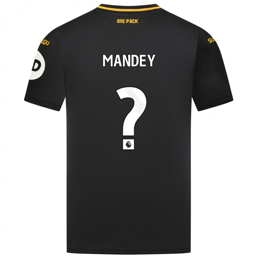 Danxen Dame Ziyad Mandey #0 Svart Bortetrøye Drakt Trøye 2024/25 Skjorter T-Skjorte