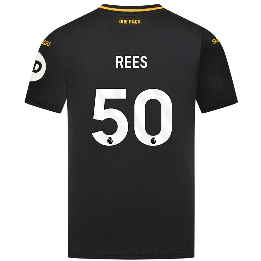 Danxen Dame Mason Rees #50 Svart Bortetrøye Drakt Trøye 2024/25 Skjorter T-Skjorte