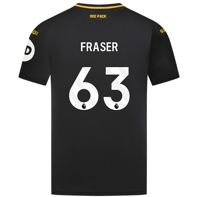 Danxen Dame Nathan Fraser #63 Svart Bortetrøye Drakt Trøye 2024/25 Skjorter T-Skjorte