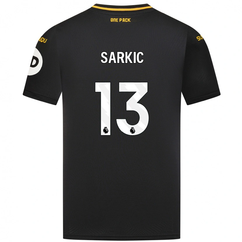 Danxen Dame Matija Sarkic #13 Svart Bortetrøye Drakt Trøye 2024/25 Skjorter T-Skjorte
