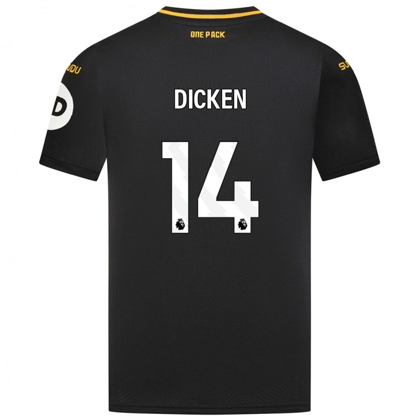 Danxen Dame Amy Dicken #14 Svart Bortetrøye Drakt Trøye 2024/25 Skjorter T-Skjorte