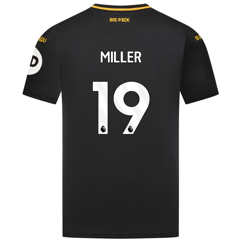 Danxen Dame Ali Miller #19 Svart Bortetrøye Drakt Trøye 2024/25 Skjorter T-Skjorte