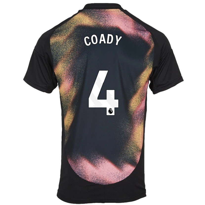 Danxen Dame Conor Coady #4 Svart Hvit Bortetrøye Drakt Trøye 2024/25 Skjorter T-Skjorte