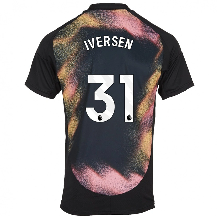 Danxen Dame Daniel Iversen #31 Svart Hvit Bortetrøye Drakt Trøye 2024/25 Skjorter T-Skjorte