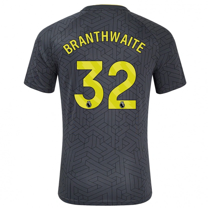 Danxen Dame Jarrad Branthwaite #32 Svart Gul Bortetrøye Drakt Trøye 2024/25 Skjorter T-Skjorte