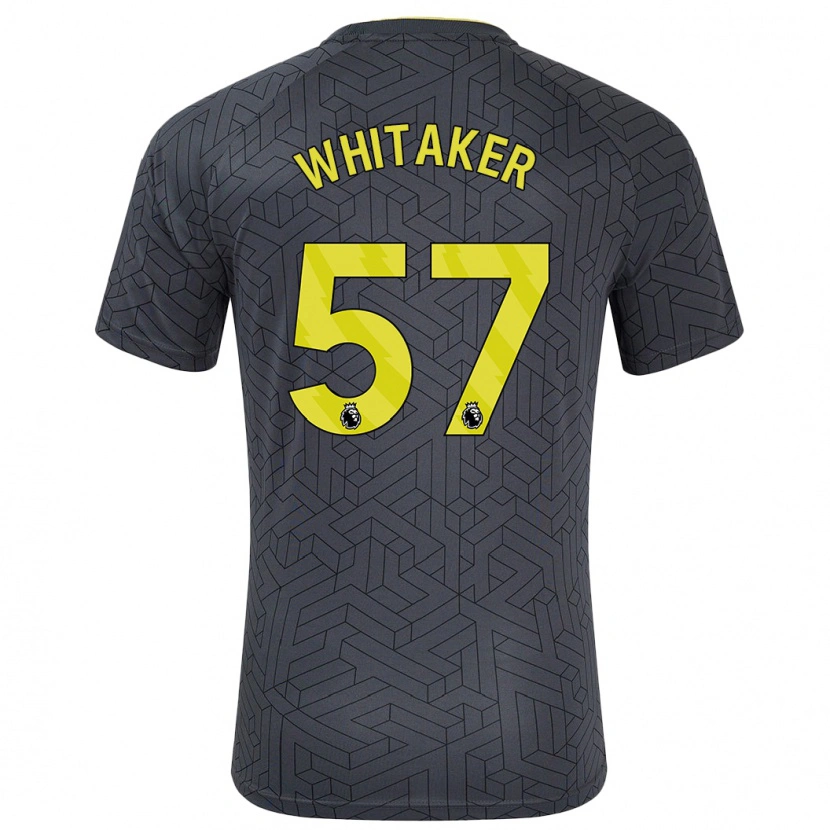 Danxen Dame Charlie Whitaker #57 Svart Gul Bortetrøye Drakt Trøye 2024/25 Skjorter T-Skjorte