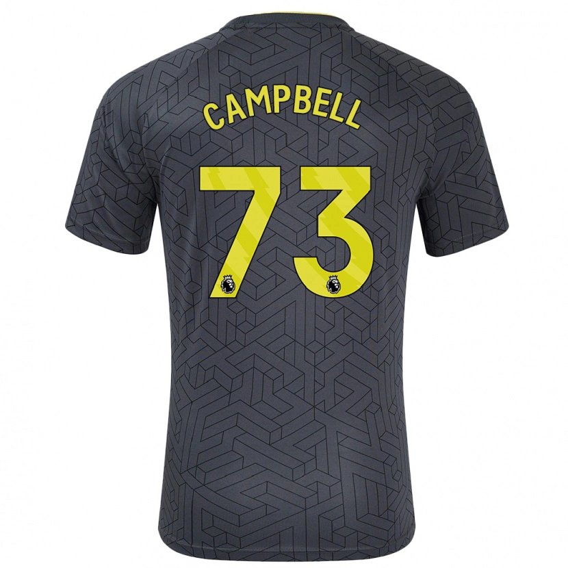 Danxen Dame Elijah Campbell #73 Svart Gul Bortetrøye Drakt Trøye 2024/25 Skjorter T-Skjorte