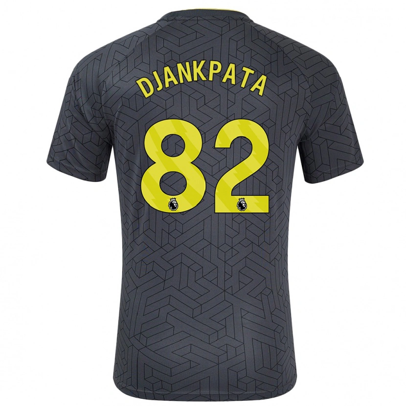 Danxen Dame Halid Djankpata #82 Svart Gul Bortetrøye Drakt Trøye 2024/25 Skjorter T-Skjorte