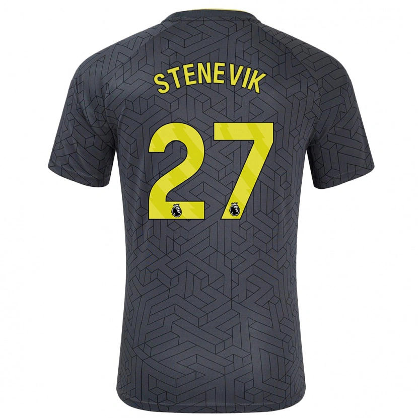 Danxen Dame Elise Stenevik #27 Svart Gul Bortetrøye Drakt Trøye 2024/25 Skjorter T-Skjorte