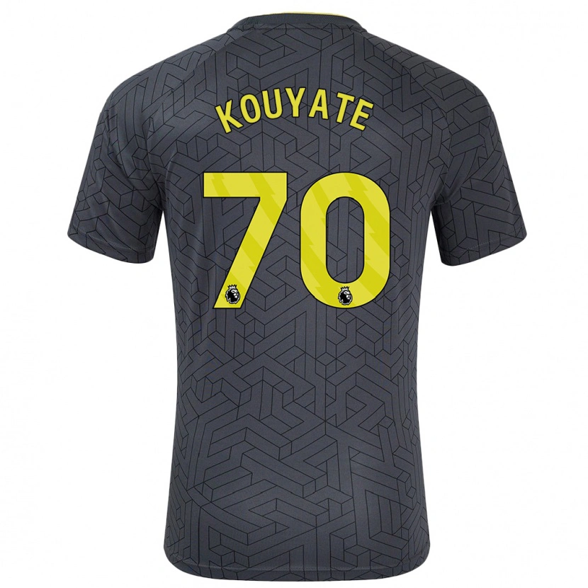 Danxen Dame Katia Kouyate #70 Svart Gul Bortetrøye Drakt Trøye 2024/25 Skjorter T-Skjorte