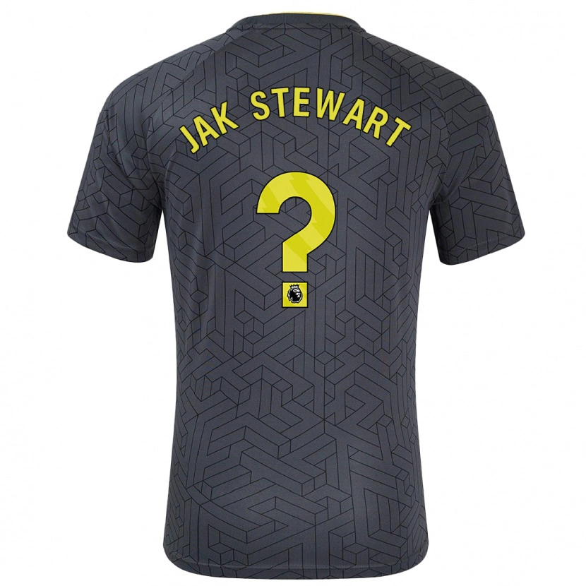 Danxen Dame Jak Stewart #0 Svart Gul Bortetrøye Drakt Trøye 2024/25 Skjorter T-Skjorte