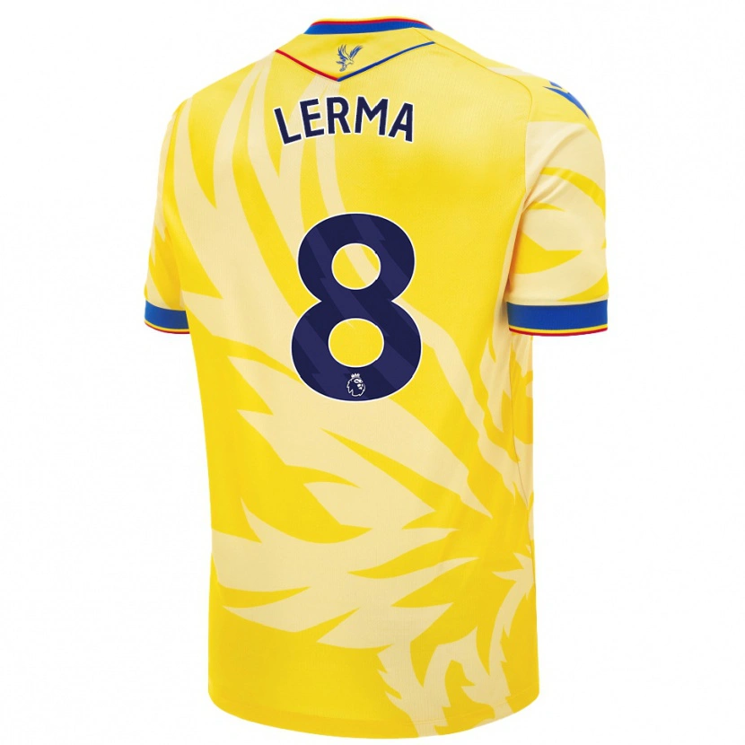 Danxen Dame Jefferson Lerma #8 Gul Bortetrøye Drakt Trøye 2024/25 Skjorter T-Skjorte