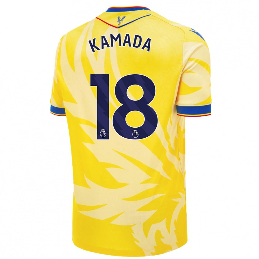 Danxen Dame Daichi Kamada #18 Gul Bortetrøye Drakt Trøye 2024/25 Skjorter T-Skjorte
