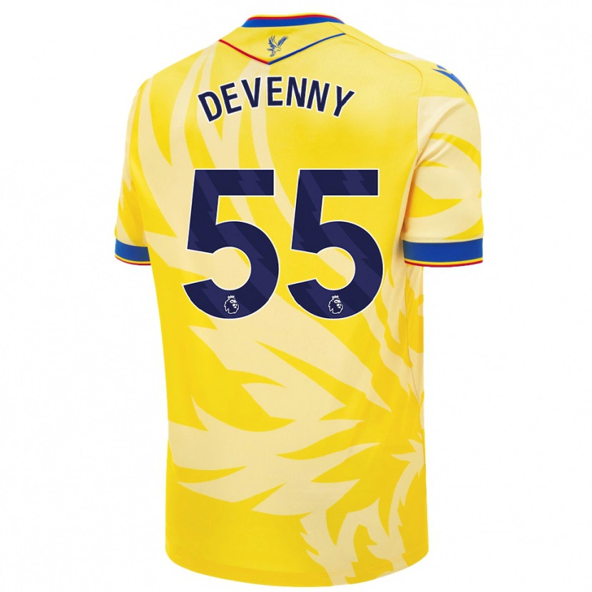 Danxen Dame Justin Devenny #55 Gul Bortetrøye Drakt Trøye 2024/25 Skjorter T-Skjorte