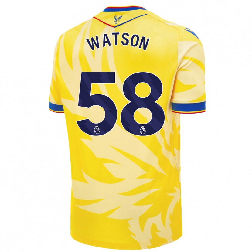 Danxen Dame Noah Watson #58 Gul Bortetrøye Drakt Trøye 2024/25 Skjorter T-Skjorte
