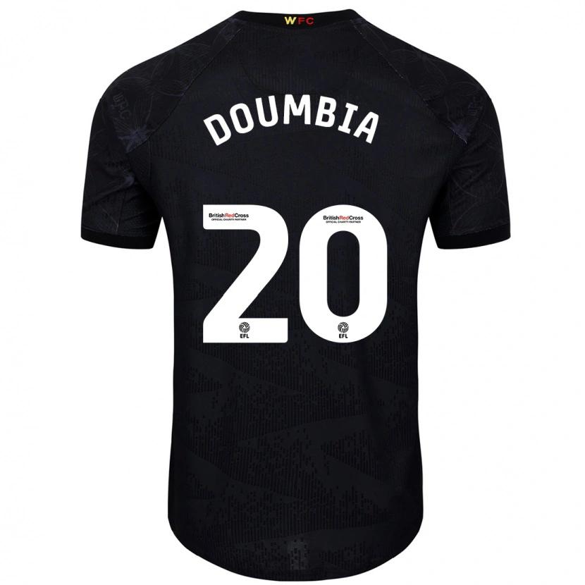 Danxen Dame Mamadou Doumbia #20 Svart Hvit Bortetrøye Drakt Trøye 2024/25 Skjorter T-Skjorte