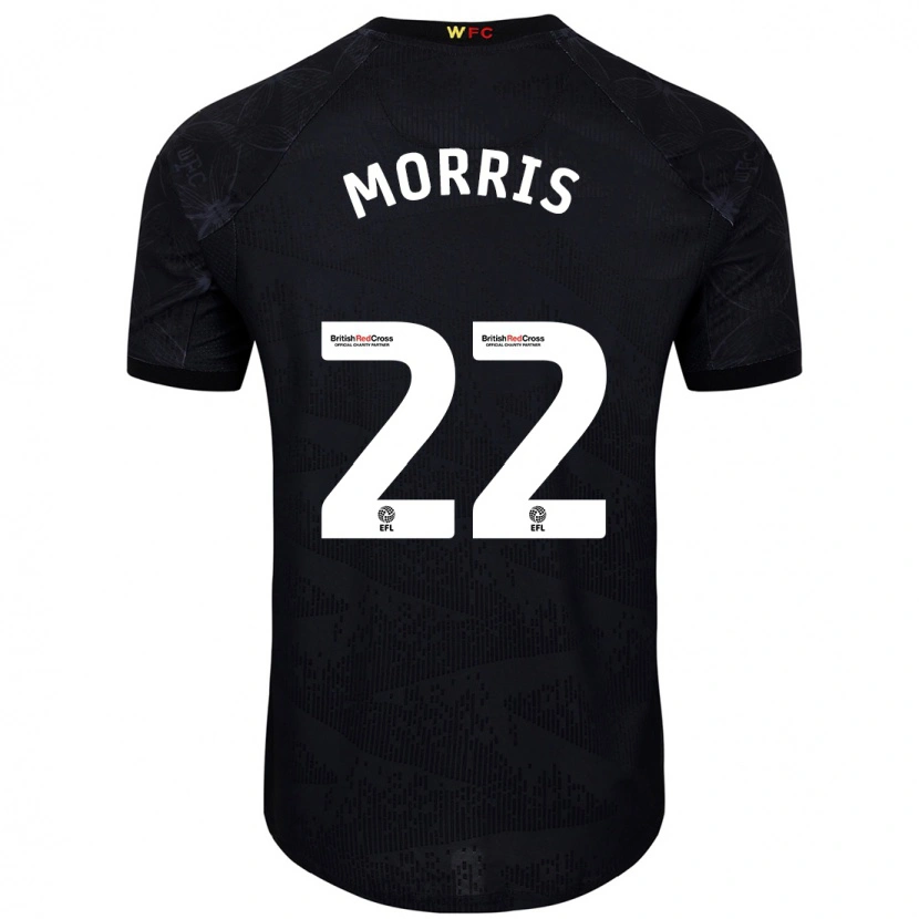 Danxen Dame James Morris #22 Svart Hvit Bortetrøye Drakt Trøye 2024/25 Skjorter T-Skjorte