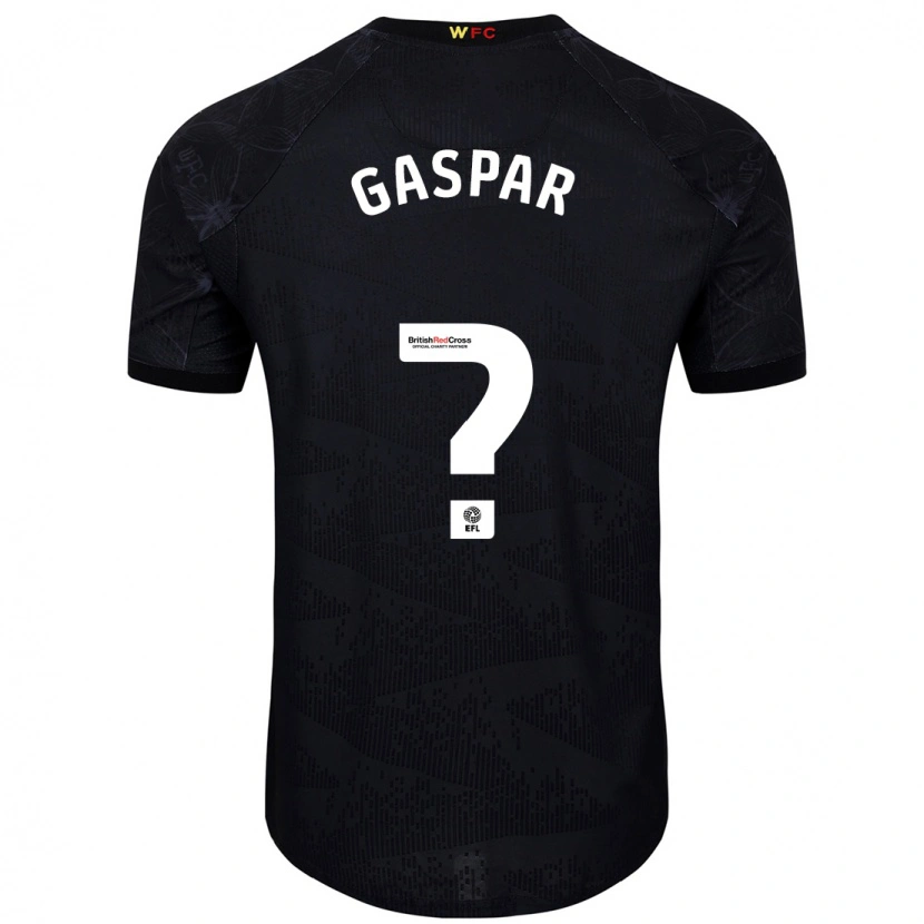 Danxen Dame Luigi Gaspar #0 Svart Hvit Bortetrøye Drakt Trøye 2024/25 Skjorter T-Skjorte