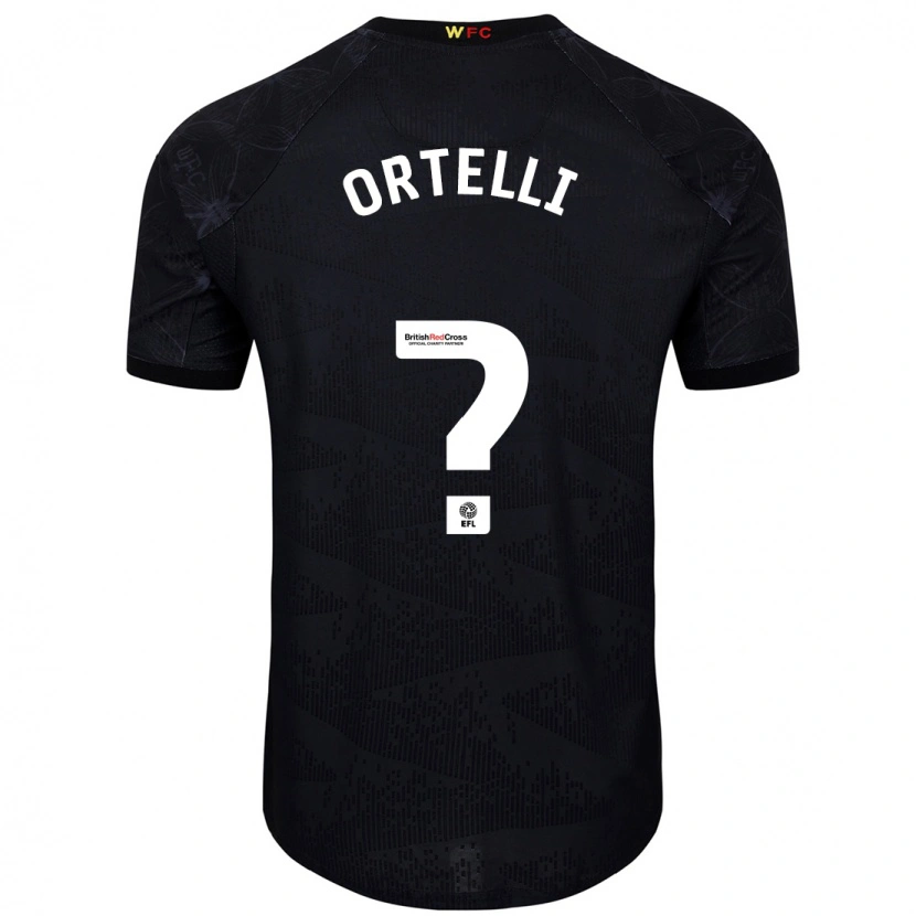 Danxen Dame Gabriel Ortelli #0 Svart Hvit Bortetrøye Drakt Trøye 2024/25 Skjorter T-Skjorte