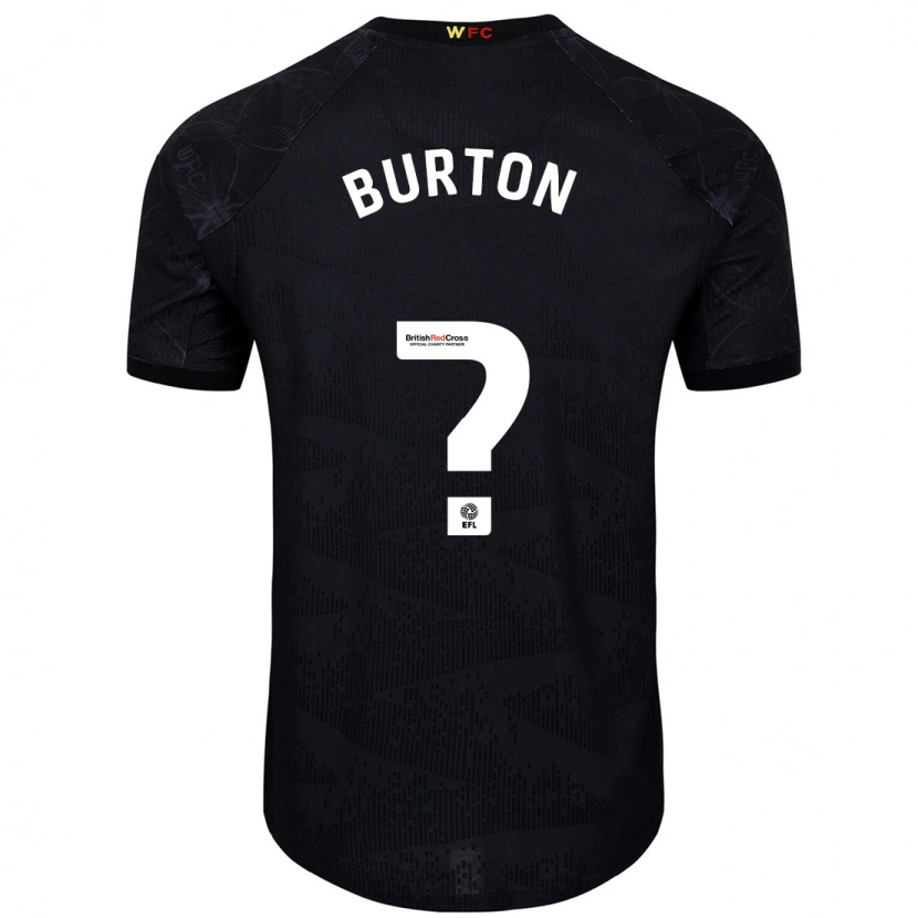 Danxen Dame Aaron Burton #0 Svart Hvit Bortetrøye Drakt Trøye 2024/25 Skjorter T-Skjorte