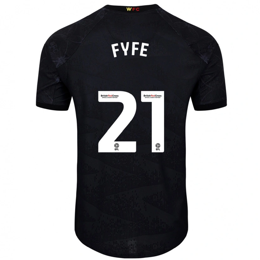Danxen Dame Flo Fyfe #21 Svart Hvit Bortetrøye Drakt Trøye 2024/25 Skjorter T-Skjorte