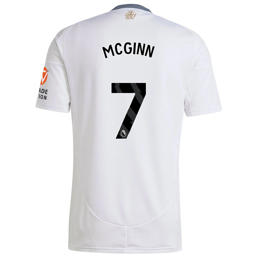 Danxen Dame John Mcginn #7 Hvit Bortetrøye Drakt Trøye 2024/25 Skjorter T-Skjorte