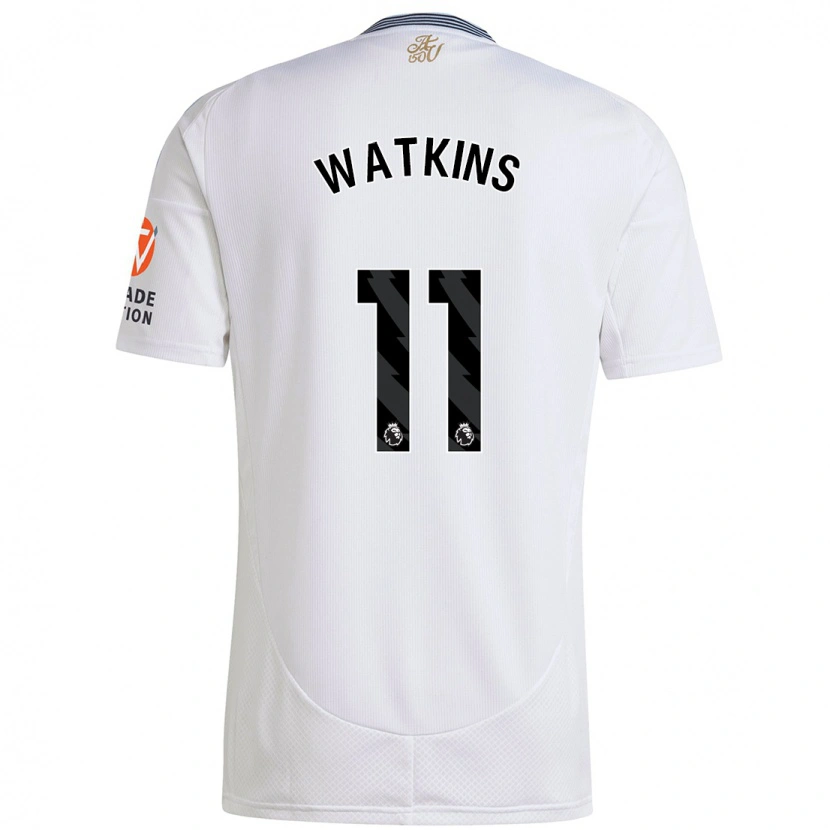Danxen Dame Ollie Watkins #11 Hvit Bortetrøye Drakt Trøye 2024/25 Skjorter T-Skjorte