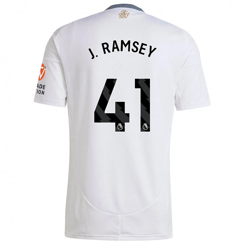 Danxen Dame Jacob Ramsey #41 Hvit Bortetrøye Drakt Trøye 2024/25 Skjorter T-Skjorte
