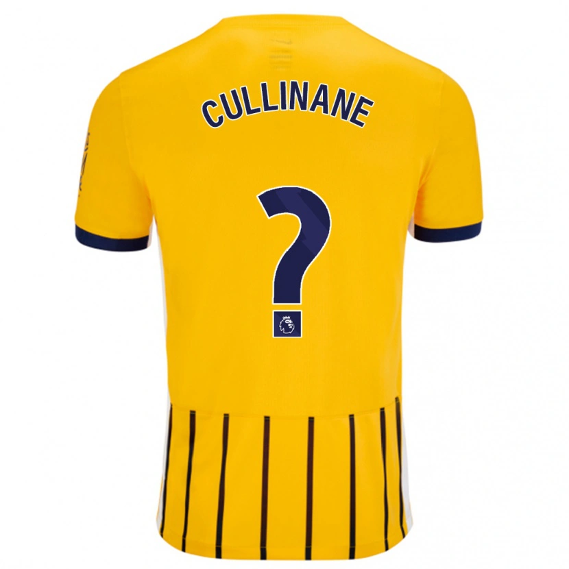 Danxen Dame Billy-Ray Cullinane #0 Gullblå Nålestriper Bortetrøye Drakt Trøye 2024/25 Skjorter T-Skjorte