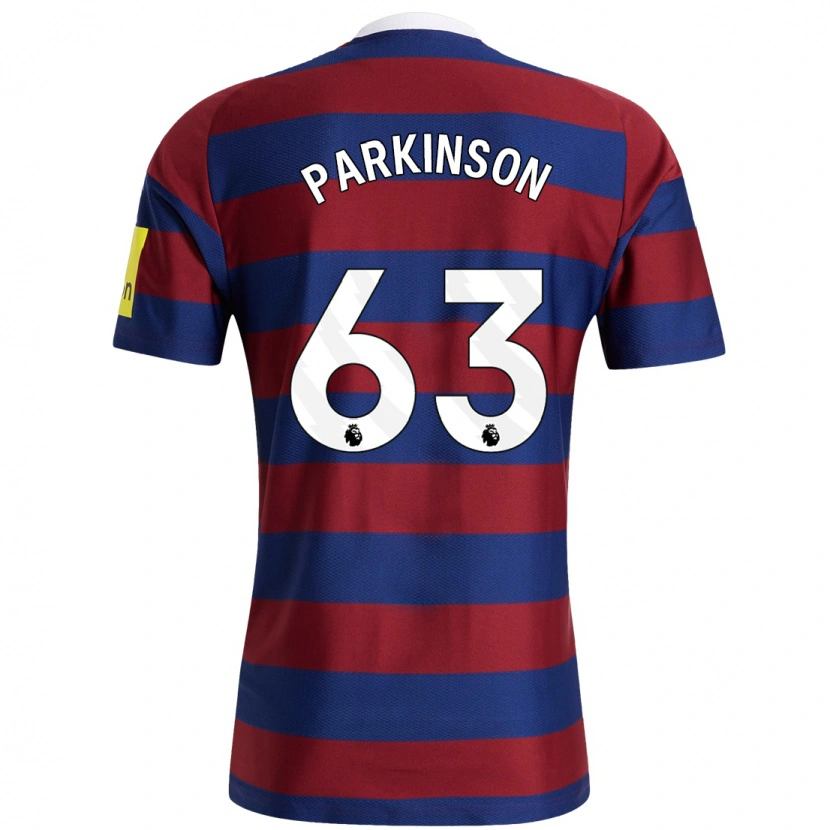 Danxen Dame Ben Parkinson #63 Burgunder Marineblå Bortetrøye Drakt Trøye 2024/25 Skjorter T-Skjorte