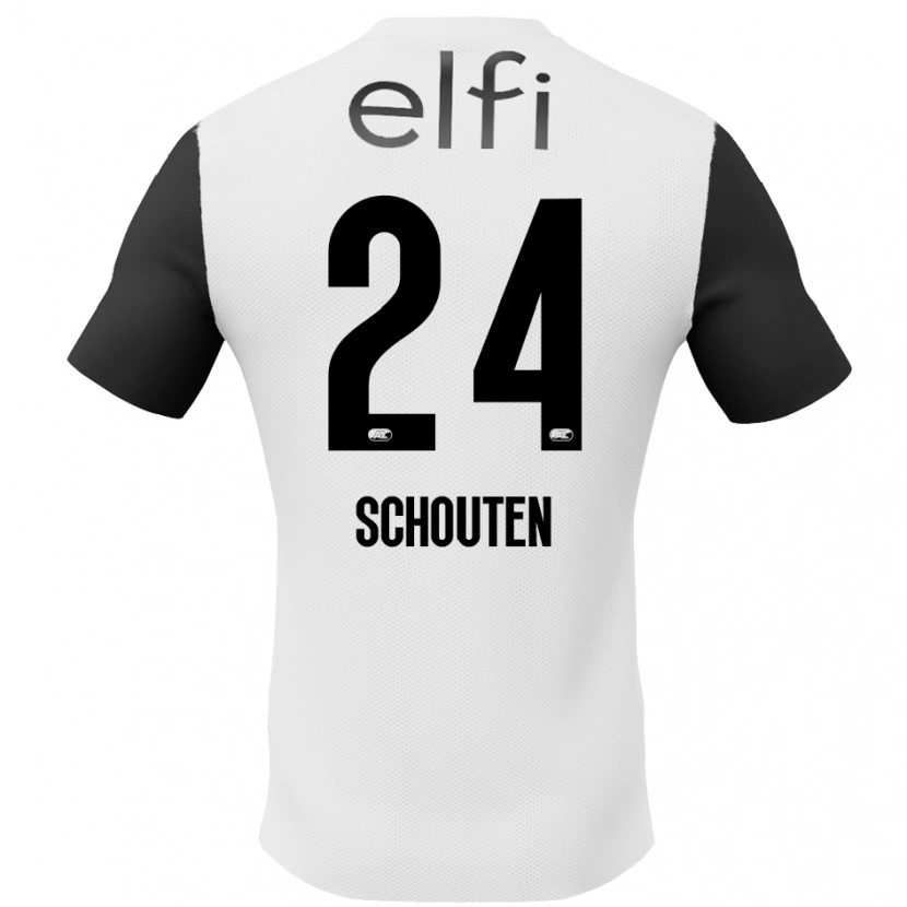 Danxen Dame Lewis Schouten #24 Hvit Svart Bortetrøye Drakt Trøye 2024/25 Skjorter T-Skjorte