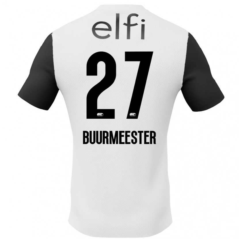 Danxen Dame Zico Buurmeester #27 Hvit Svart Bortetrøye Drakt Trøye 2024/25 Skjorter T-Skjorte