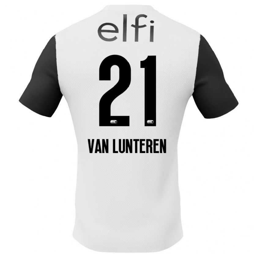 Danxen Dame Desiree Van Lunteren #21 Hvit Svart Bortetrøye Drakt Trøye 2024/25 Skjorter T-Skjorte