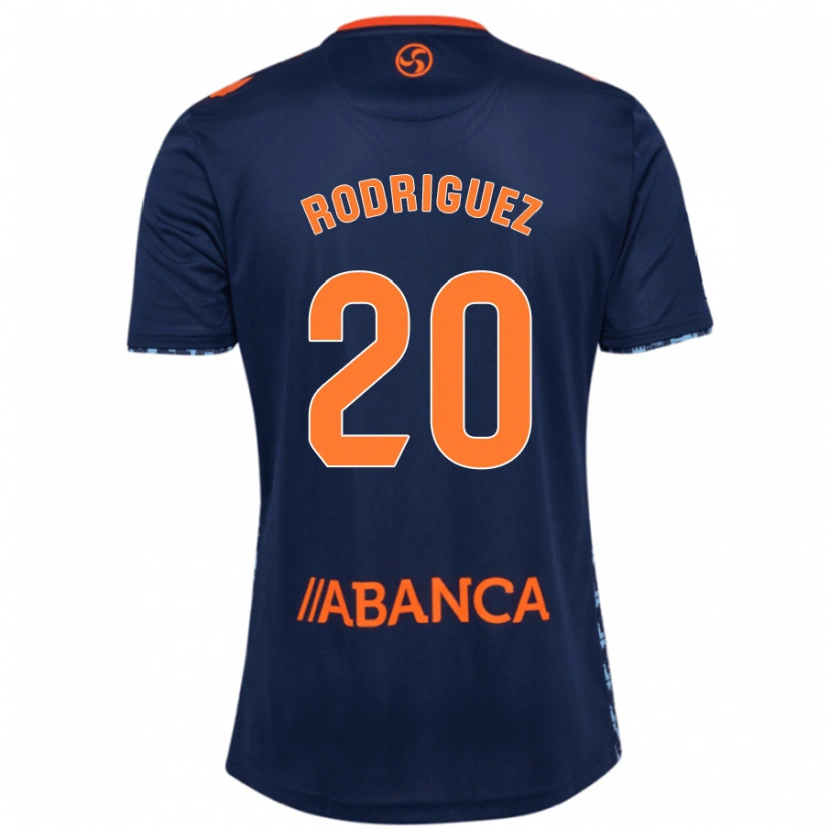 Danxen Dame Javi Rodríguez #20 Marineblå Bortetrøye Drakt Trøye 2024/25 Skjorter T-Skjorte