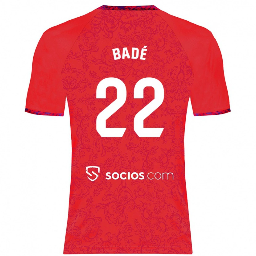 Danxen Dame Loïc Badé #22 Rød Bortetrøye Drakt Trøye 2024/25 Skjorter T-Skjorte