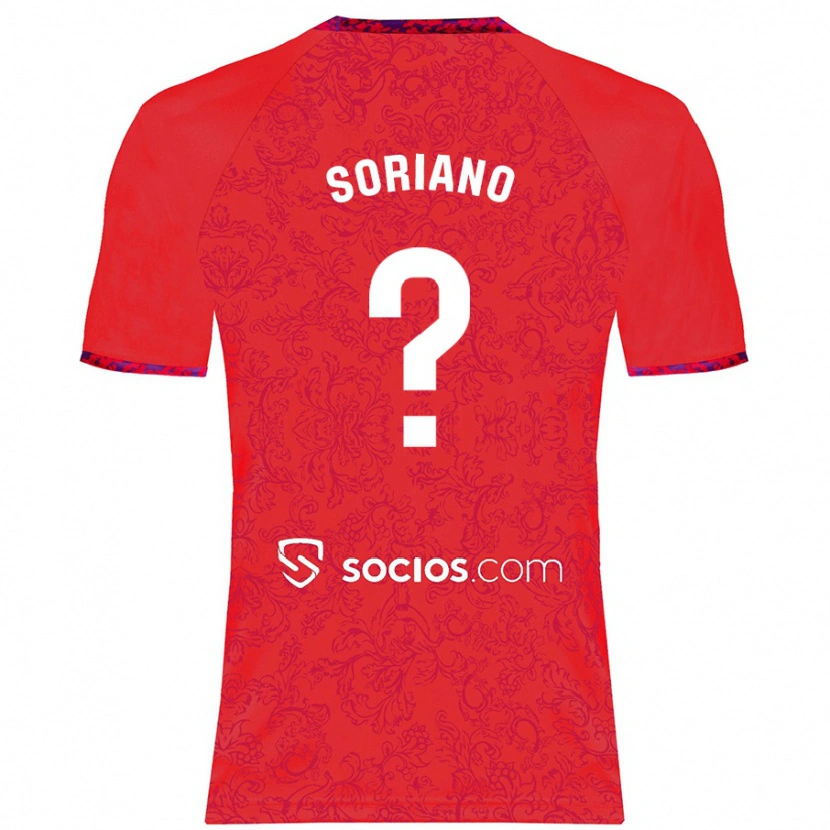 Danxen Dame Antonio Soriano #0 Rød Bortetrøye Drakt Trøye 2024/25 Skjorter T-Skjorte
